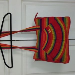 Artisanal Pinzon embroidered rainbow bag new made in Mexico